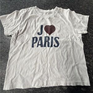 Brandy Melville White 'J Heart Paris'